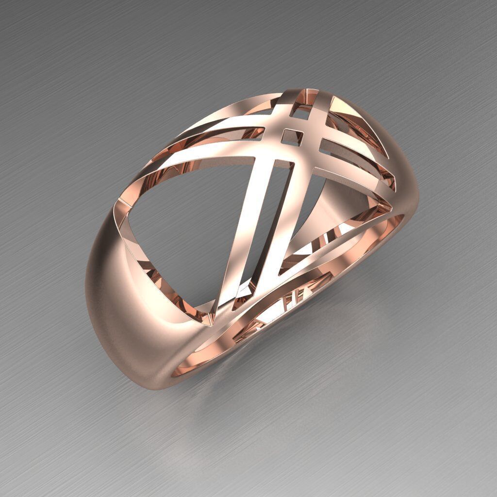 Top Diamond Men Ring STL 3DM 2MR091 3D print model_10