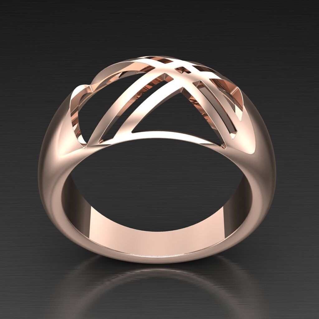 Top Diamond Men Ring STL 3DM 2MR091 3D print model_5
