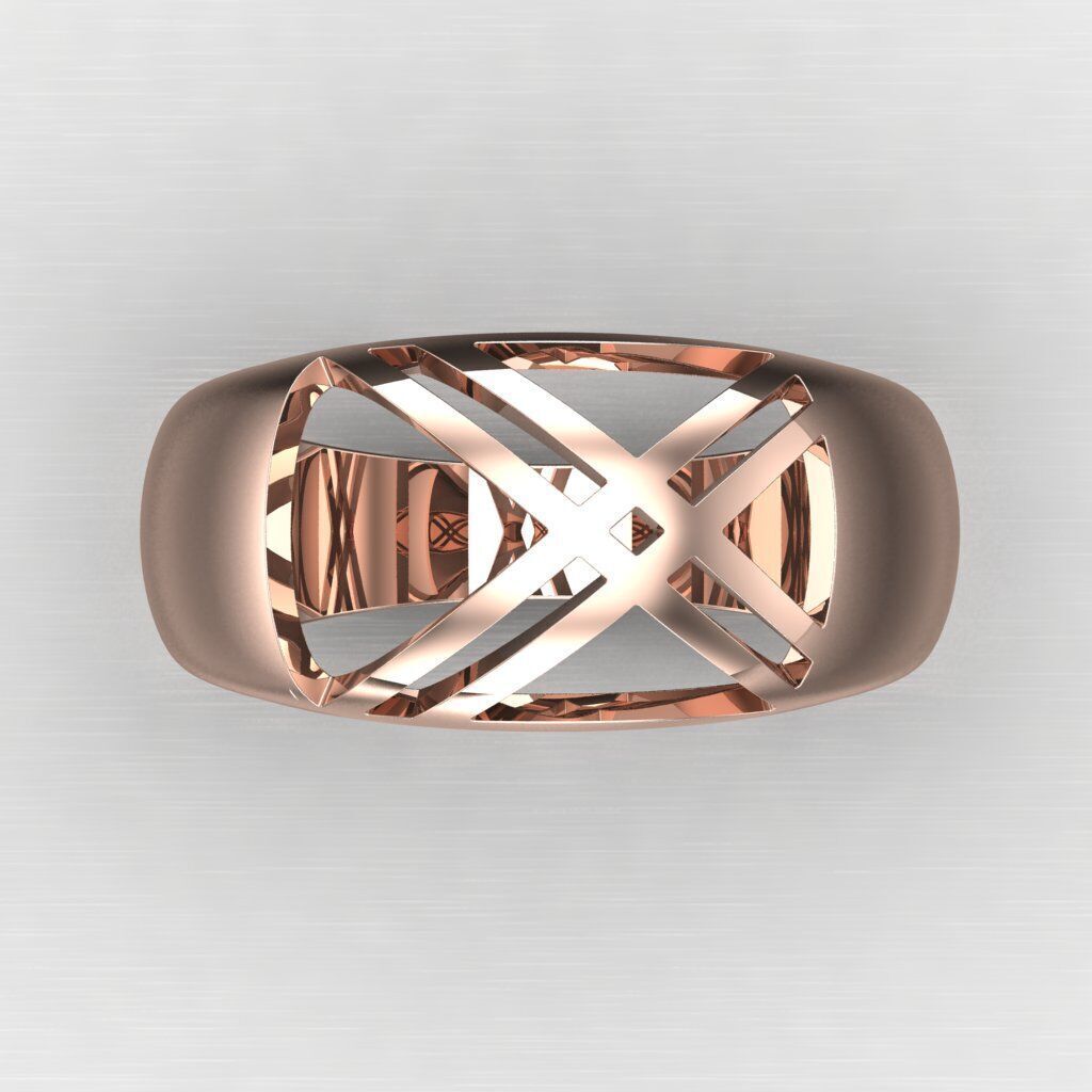 Top Diamond Men Ring STL 3DM 2MR091 3D print model_8