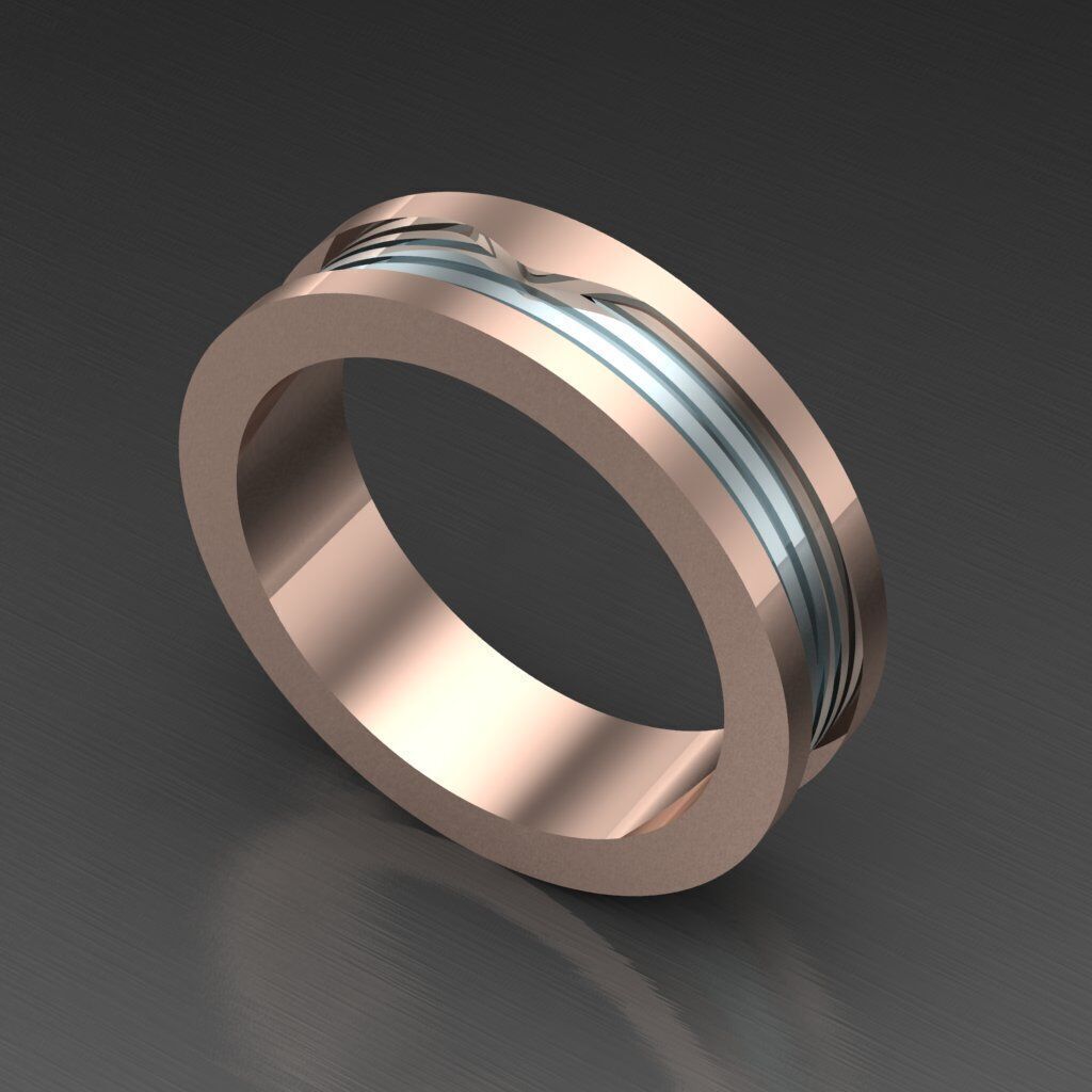 Top Diamond Men Ring STL 3DM 2MR087 3D print model_6