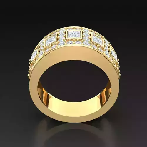 Top Diamond Men Ring STL 3DM 2MR086