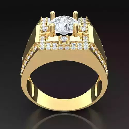Top Diamond Men Ring STL 3DM 2MR083