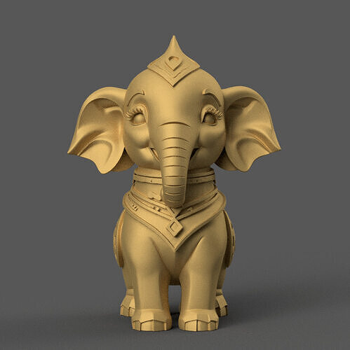 Cute Elephant 3D Model STL for Desk Decor and Gifts 3D print model