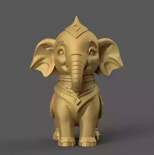 Cute Elephant 3D Model STL for Desk Decor and Gifts