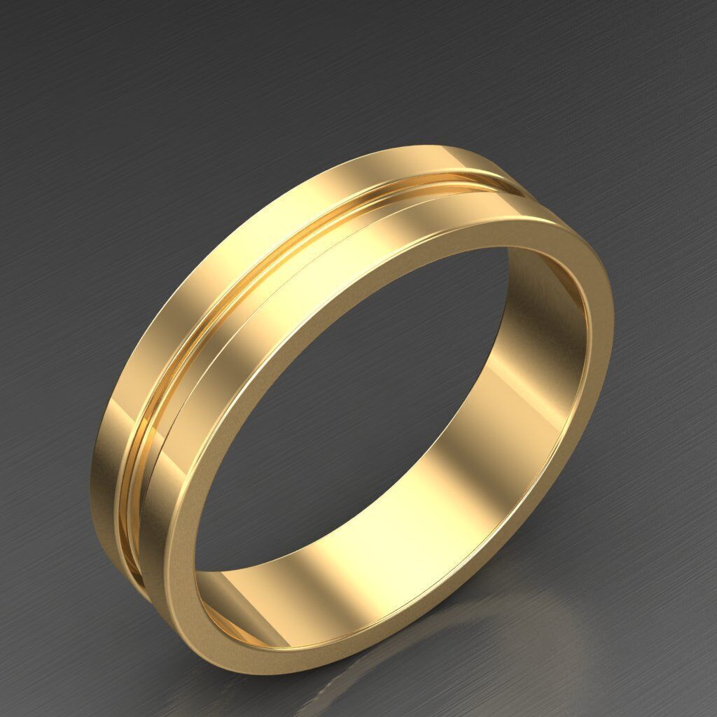 Top Diamond Men Ring STL 3DM 2MR073 3D print model_1