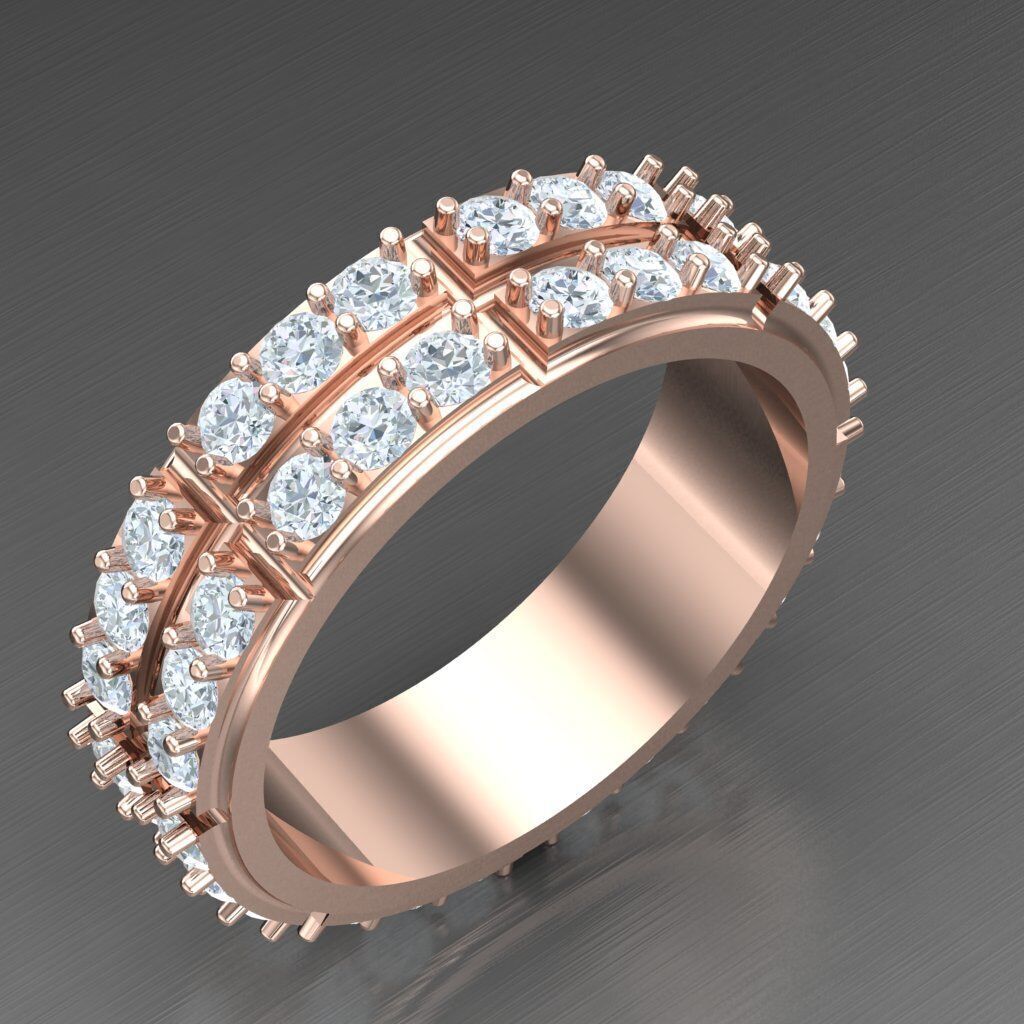 Top Diamond Men Ring STL 3DM 2MR069 3D print model_4