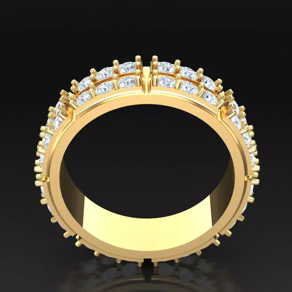 Top Diamond Men Ring STL 3DM 2MR069 3D print model_0