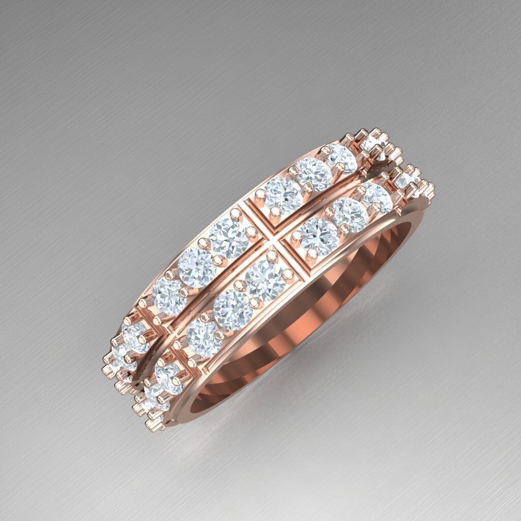 Top Diamond Men Ring STL 3DM 2MR069 3D print model_10