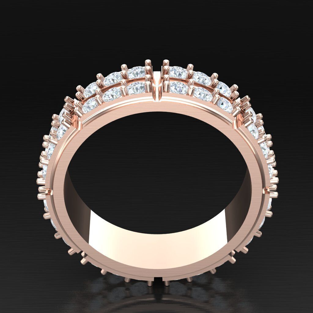 Top Diamond Men Ring STL 3DM 2MR069 3D print model_5