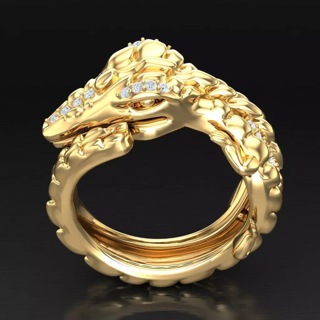 Top Diamond Men Ring STL 3DM 2MR068 3D print model_0