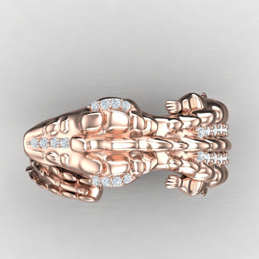 Top Diamond Men Ring STL 3DM 2MR068 3D print model_9