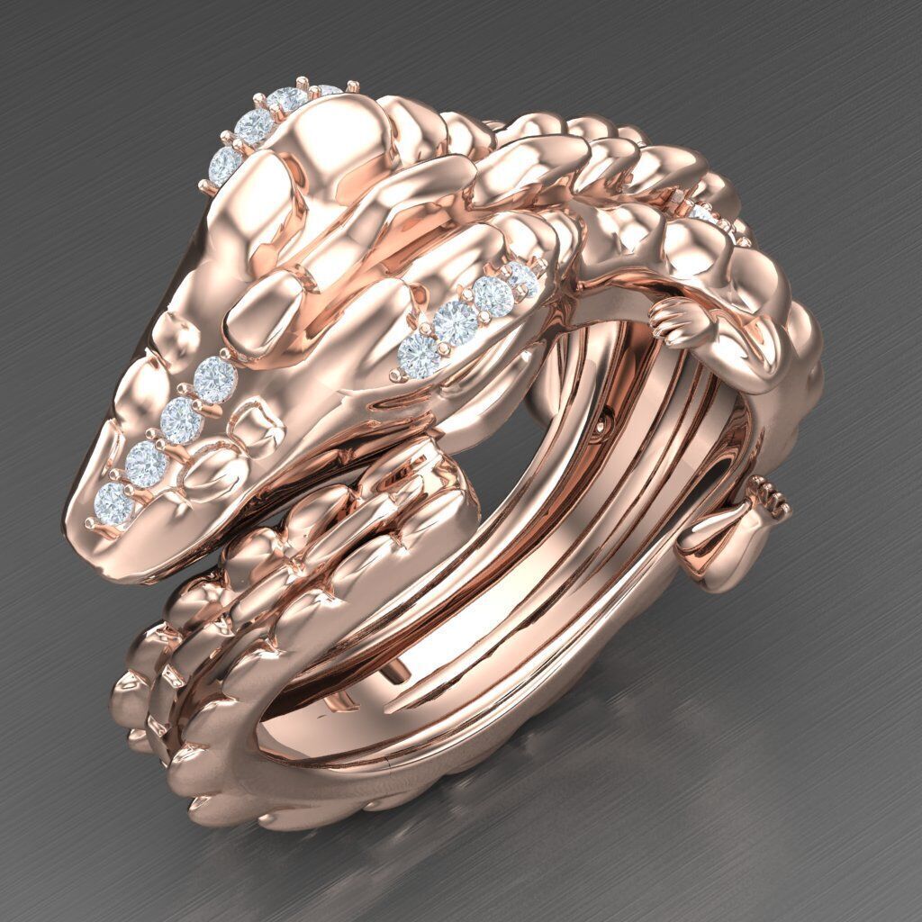 Top Diamond Men Ring STL 3DM 2MR068 3D print model_5