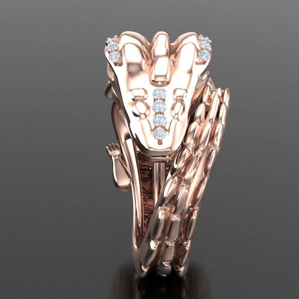 Top Diamond Men Ring STL 3DM 2MR068 3D print model_12