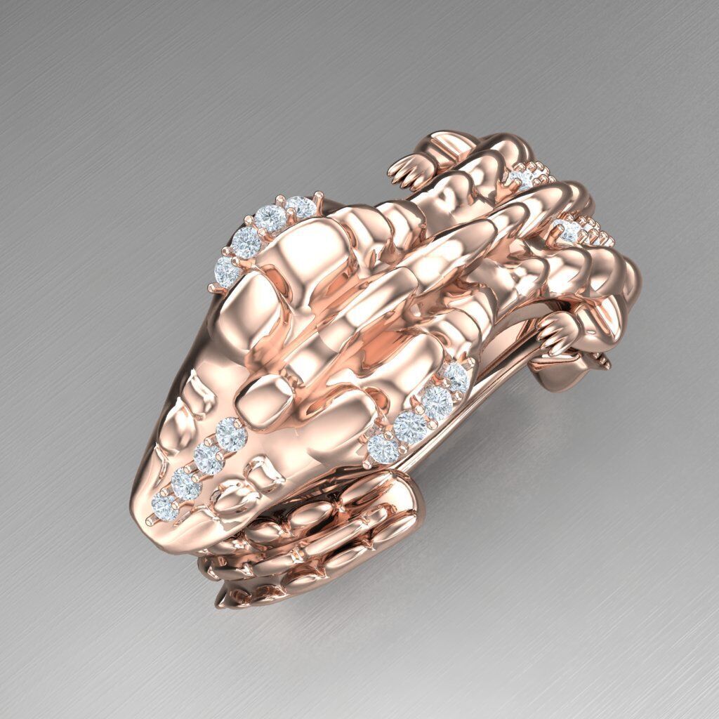 Top Diamond Men Ring STL 3DM 2MR068 3D print model_11