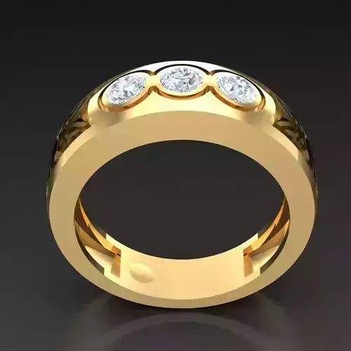 Top Diamond Men Ring STL 3DM 2MR066