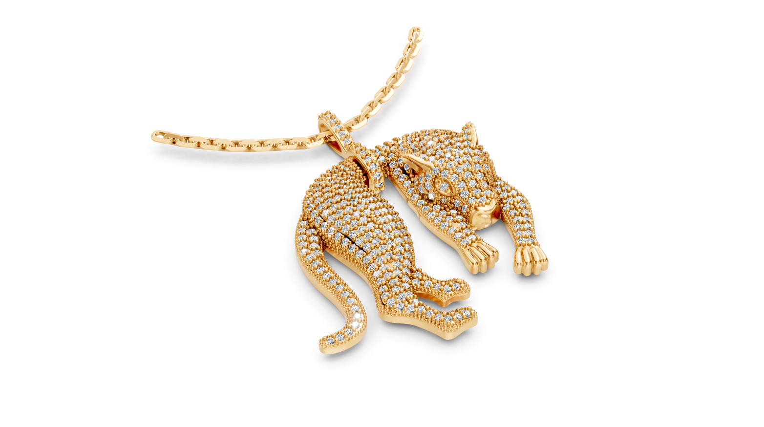 Panther pendant 3D print model_1