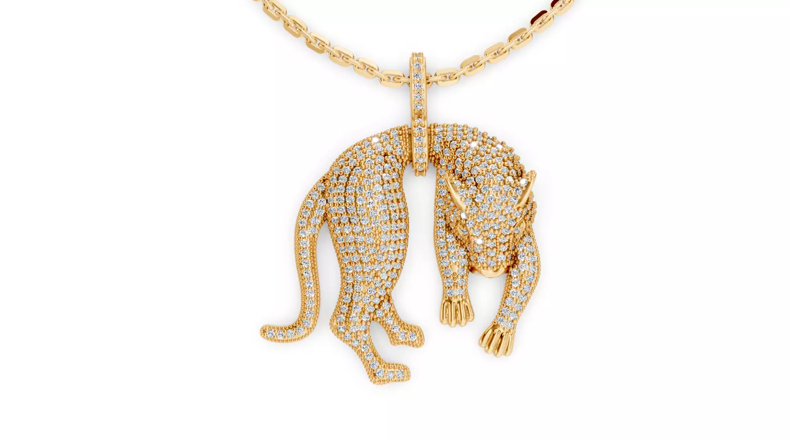 Panther pendant 3D print model_0