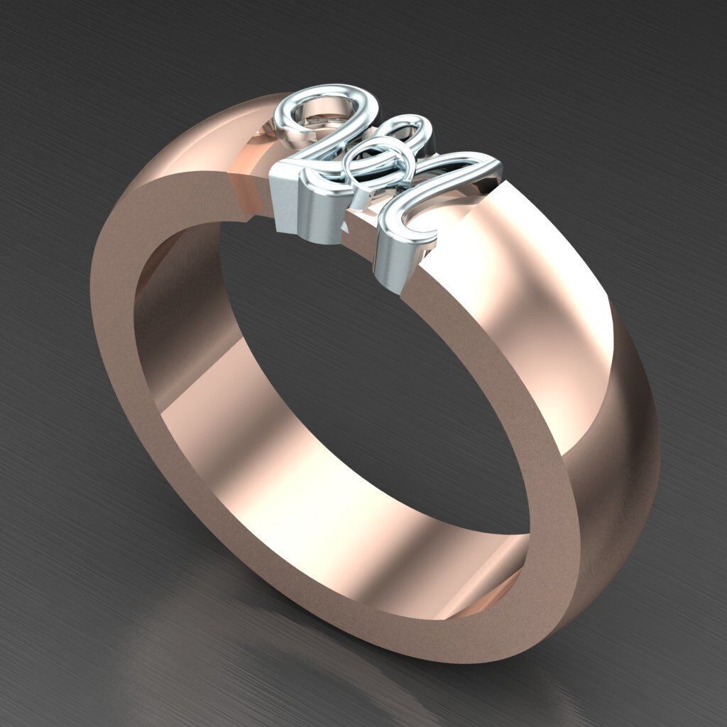 Top Diamond Men Ring STL 3DM 2MR064 3D print model_6