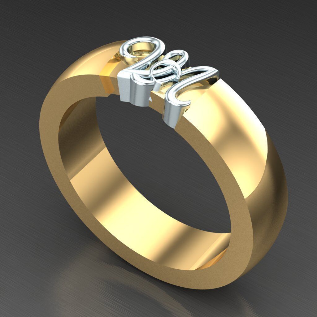 Top Diamond Men Ring STL 3DM 2MR064 3D print model_7