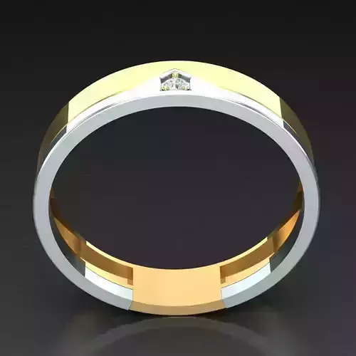 Top Diamond Men Ring STL 3DM 2MR062 3D print model