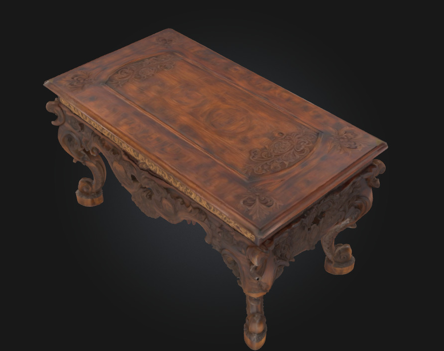 Ornate Carved Table A Masterpiece of Artisan Craftsmanship 3D model_9