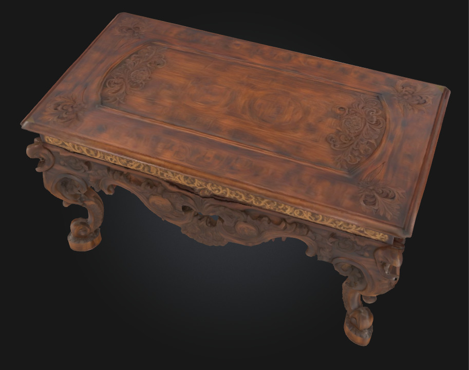 Ornate Carved Table A Masterpiece of Artisan Craftsmanship 3D model_5