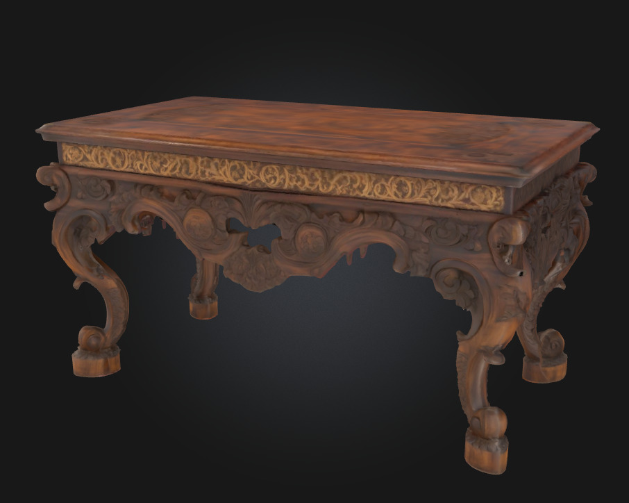 Ornate Carved Table A Masterpiece of Artisan Craftsmanship 3D model_1