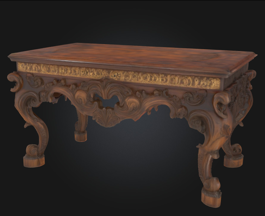 Ornate Carved Table A Masterpiece of Artisan Craftsmanship 3D model_2