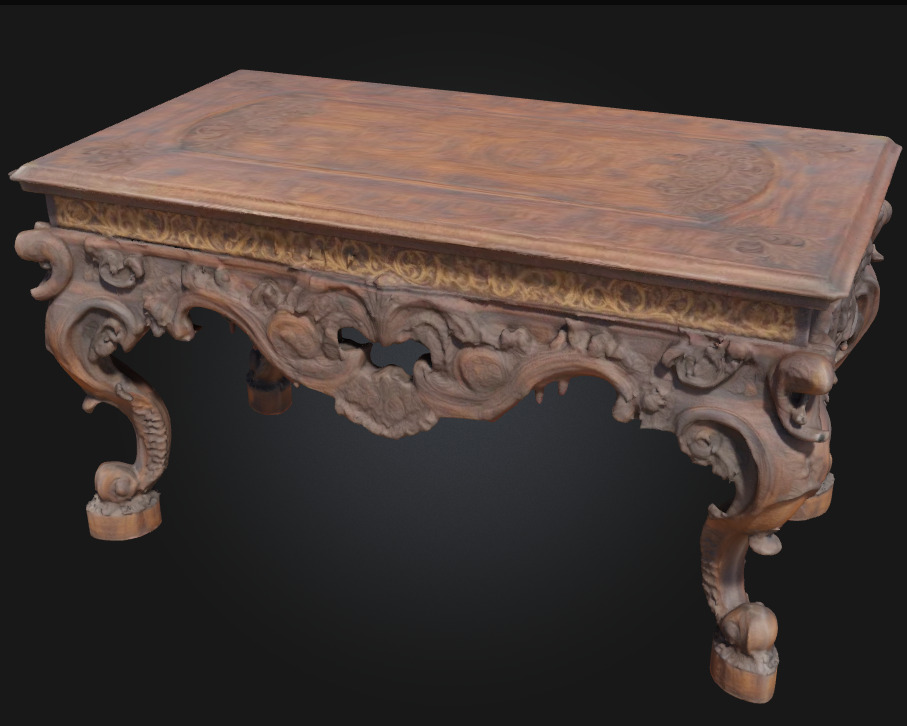 Ornate Carved Table A Masterpiece of Artisan Craftsmanship 3D model_4