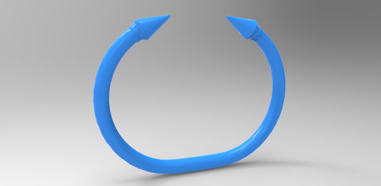 Bracelet with Peaks 3D print model_1