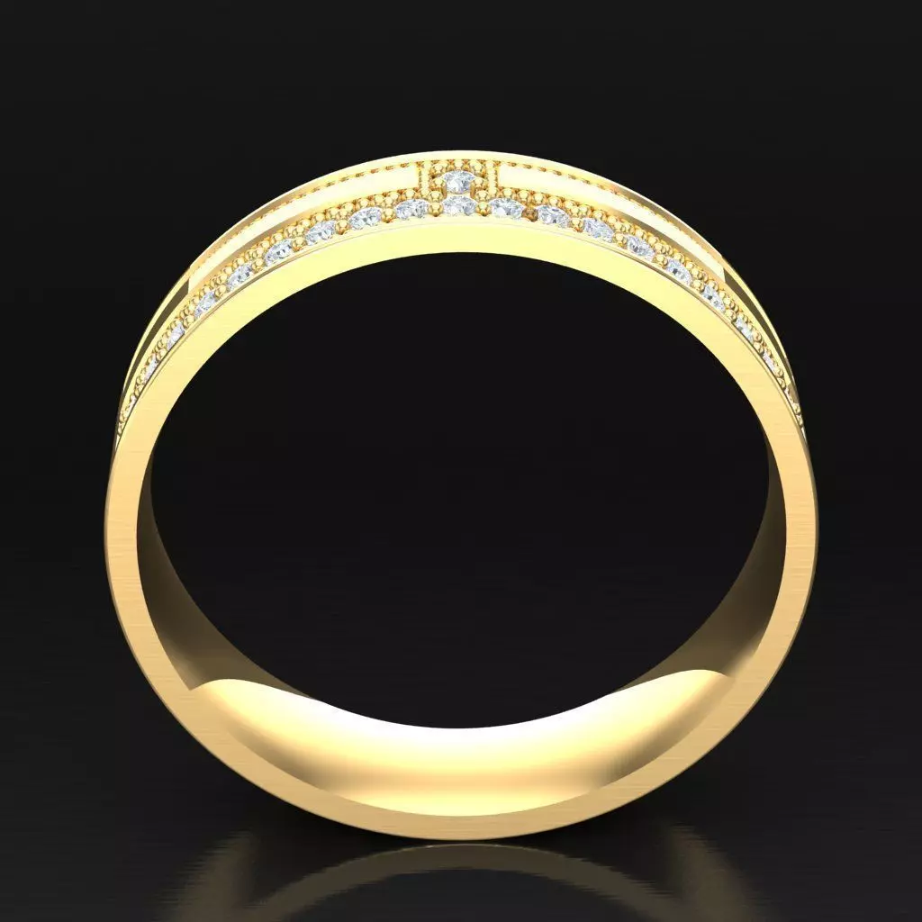 Top Diamond Men Ring STL 3DM 2MR060 3D print model_0