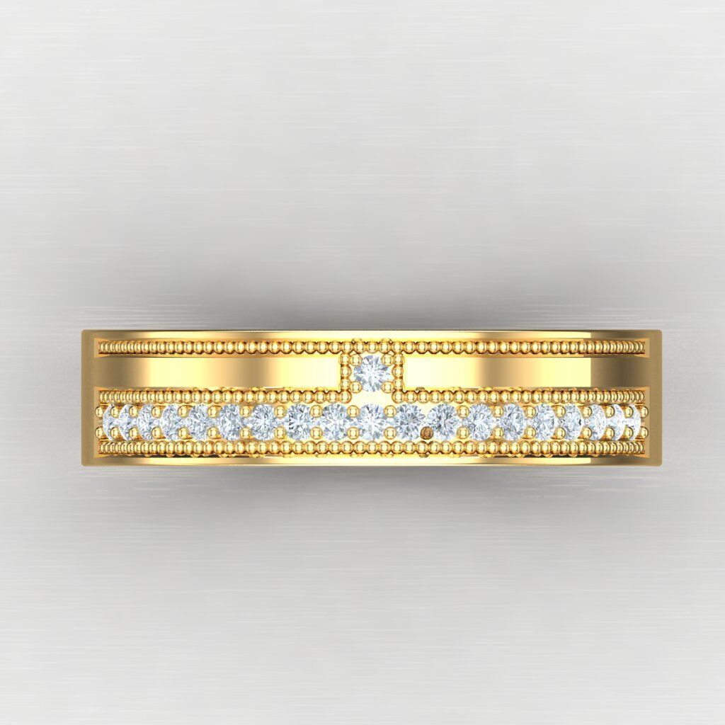 Top Diamond Men Ring STL 3DM 2MR060 3D print model_10