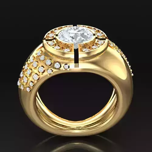 Top Diamond Men Ring STL 3DM 2MR056