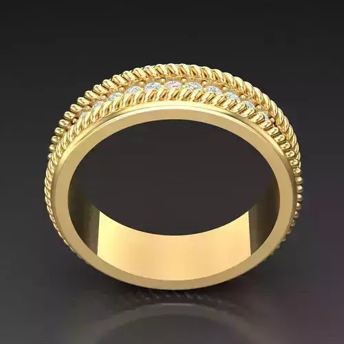 Top Diamond Men Ring STL 3DM 2MR051