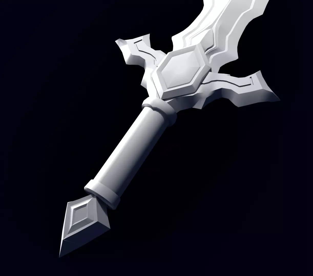 Fantasy Sword - 3D Printable Model 3D print model_1