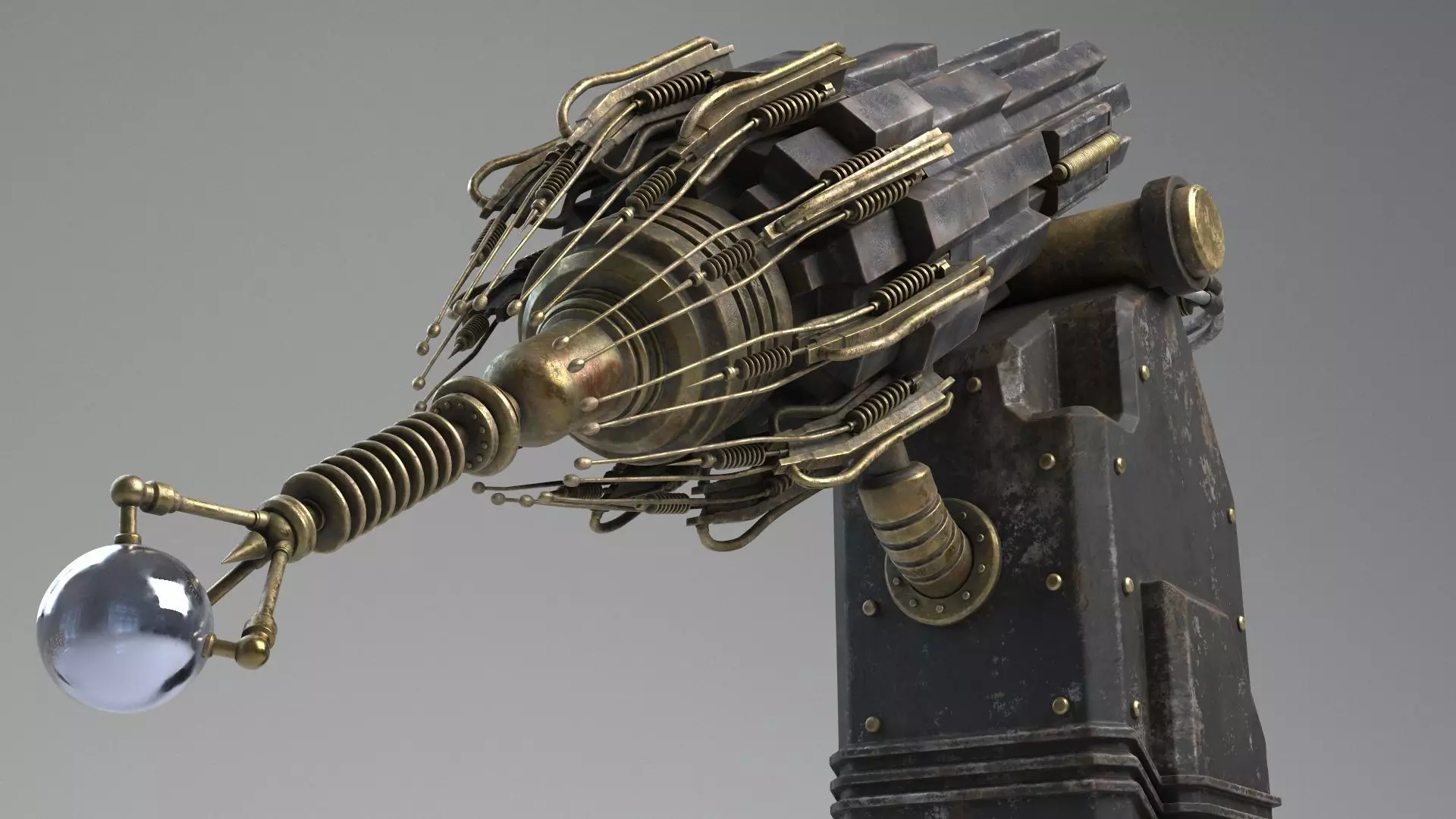 Tesla Coil Big retro 3D model