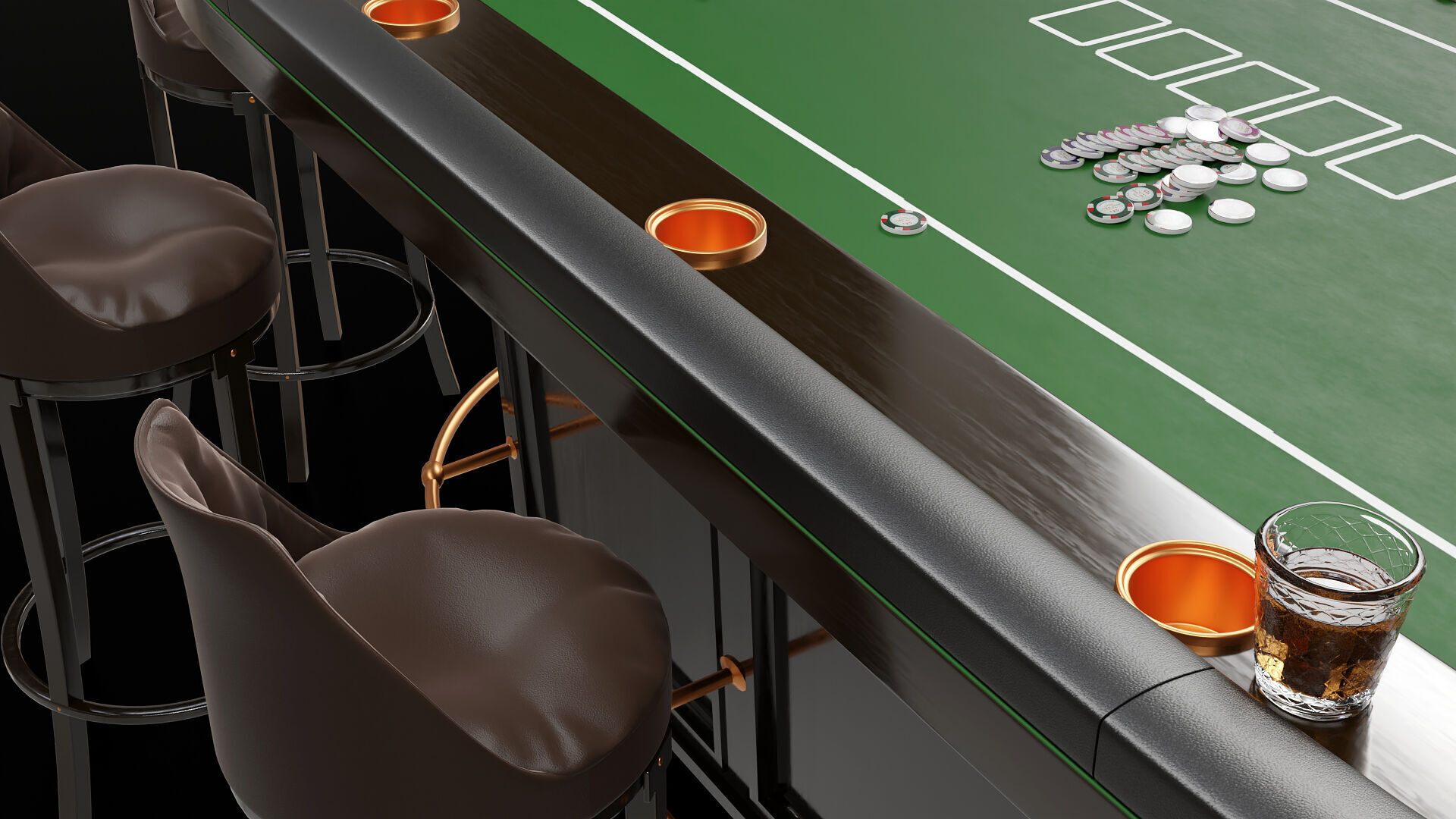 Poker Room 3D Set 3D model_25