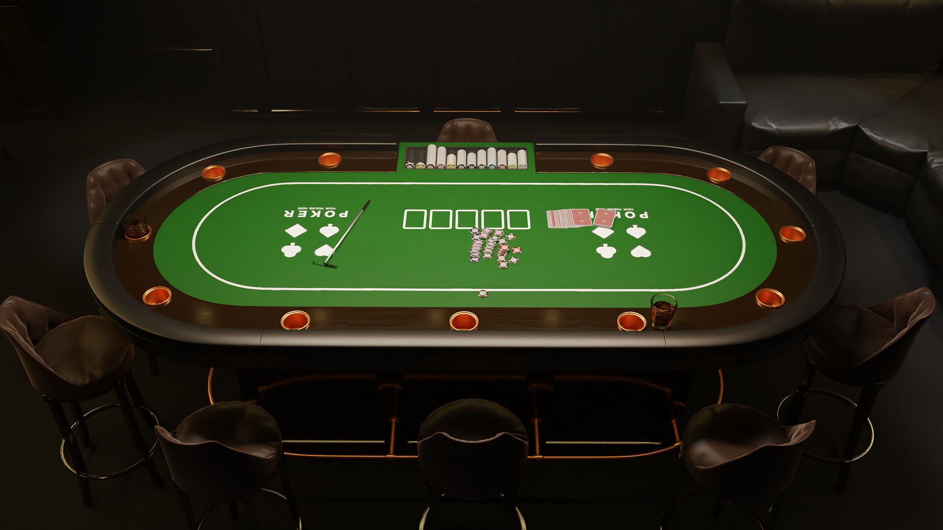 Poker Room 3D Set 3D model_12