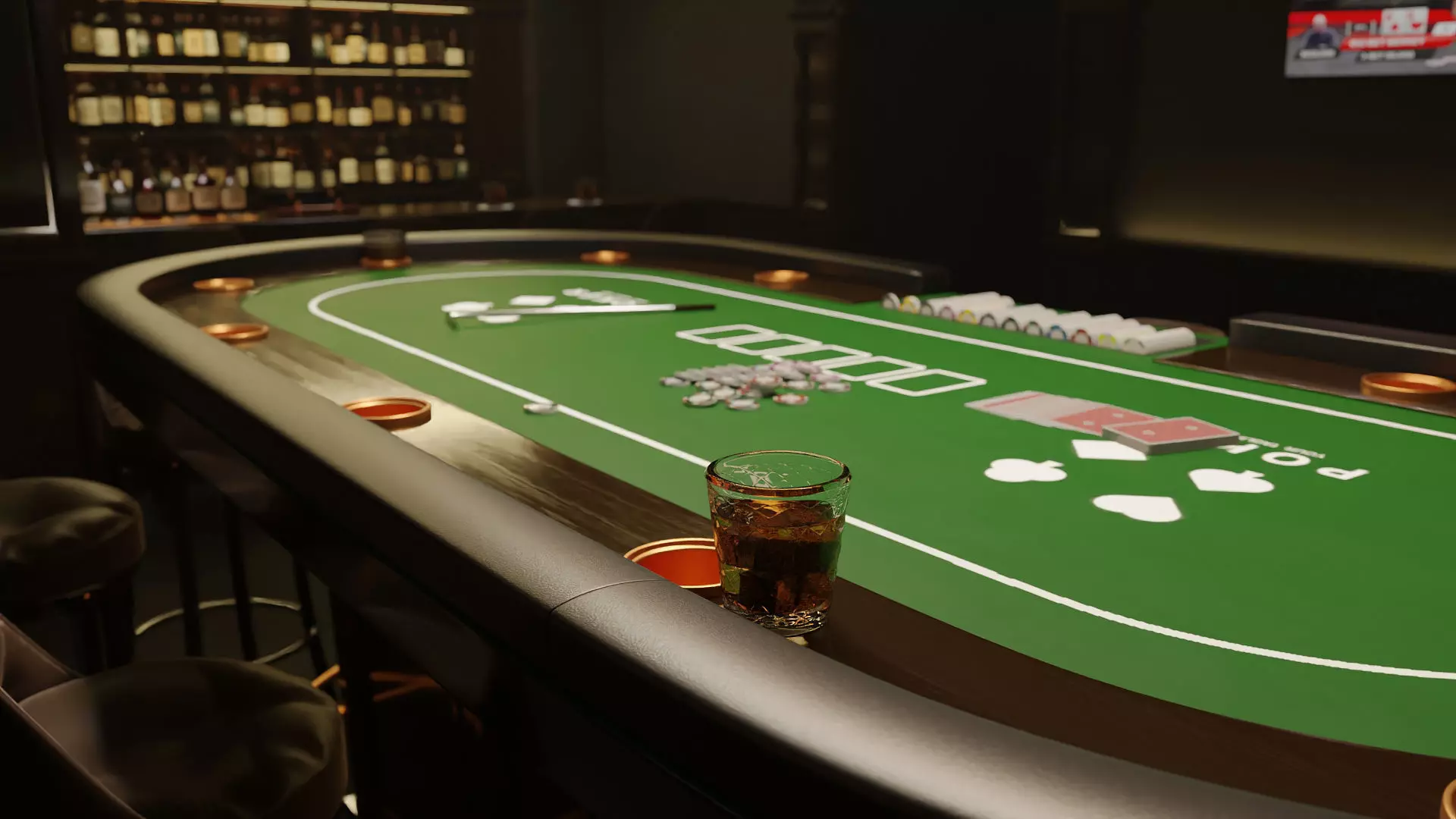 Poker Room 3D Set 3D model_0