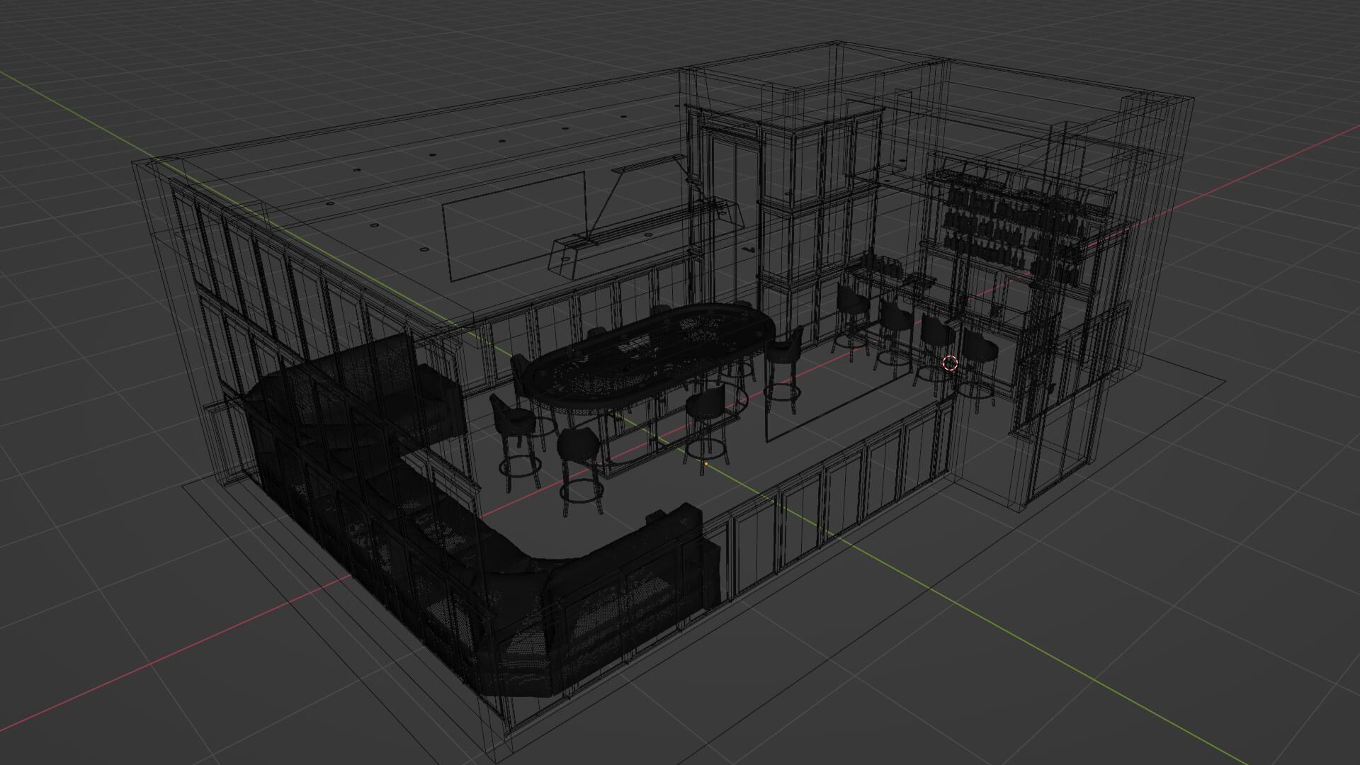 Poker Room 3D Set 3D model_29