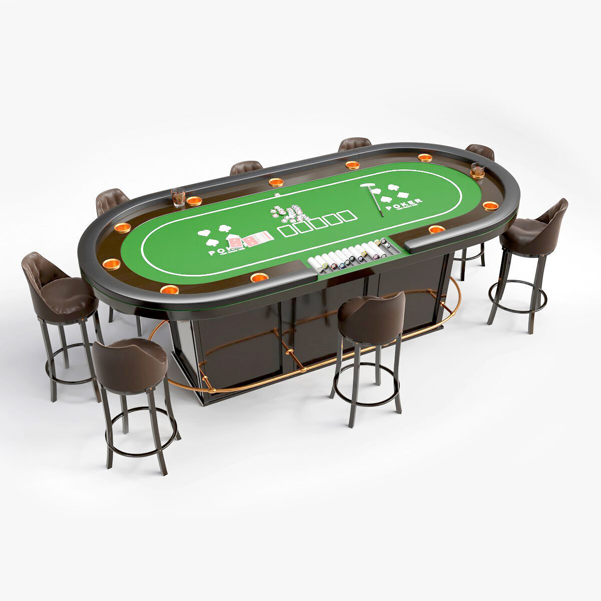 Poker Room 3D Set 3D model_16