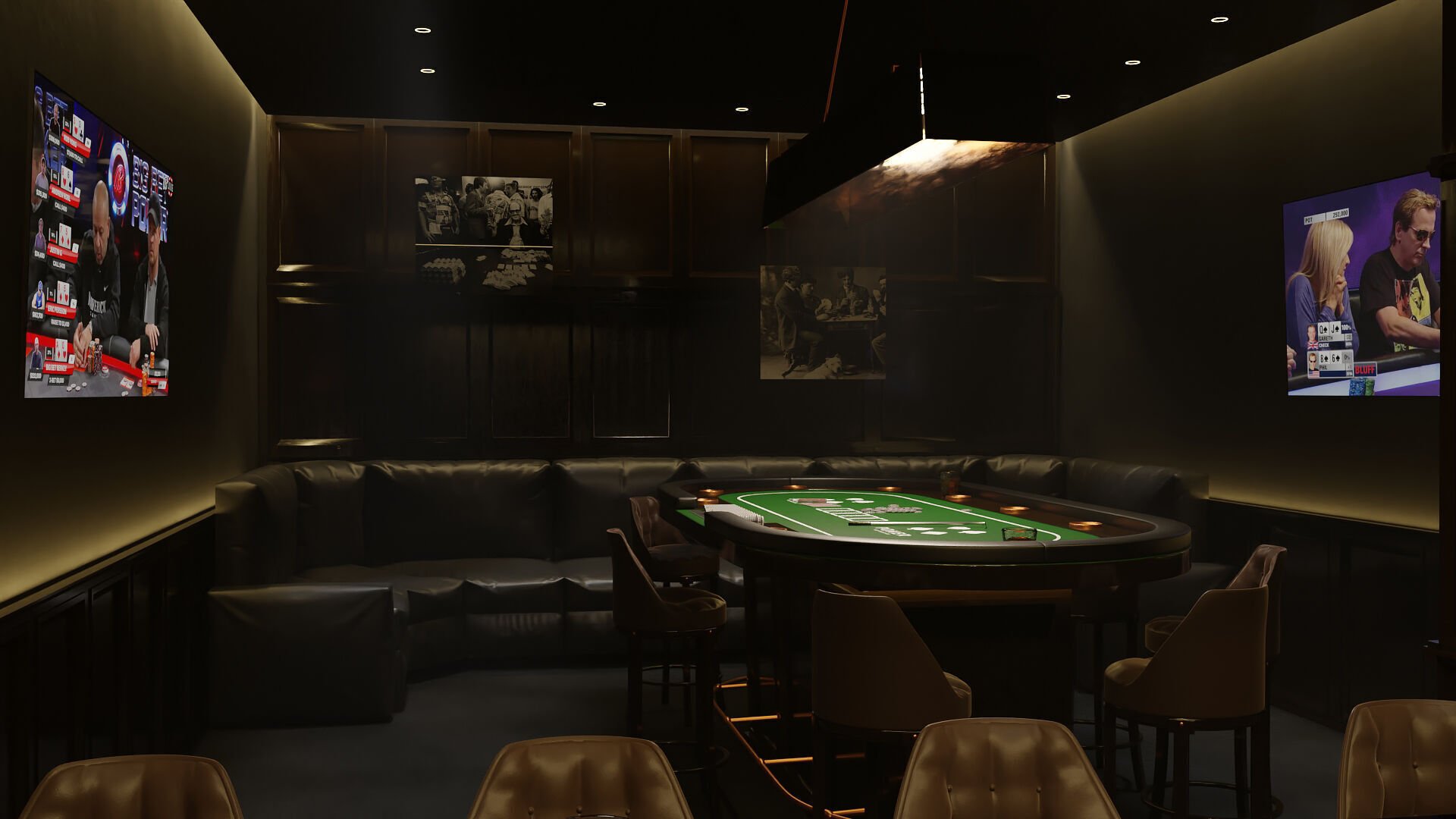 Poker Room 3D Set 3D model_5