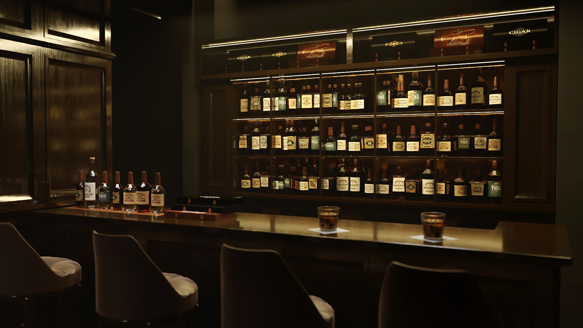 Poker Room 3D Set 3D model_6