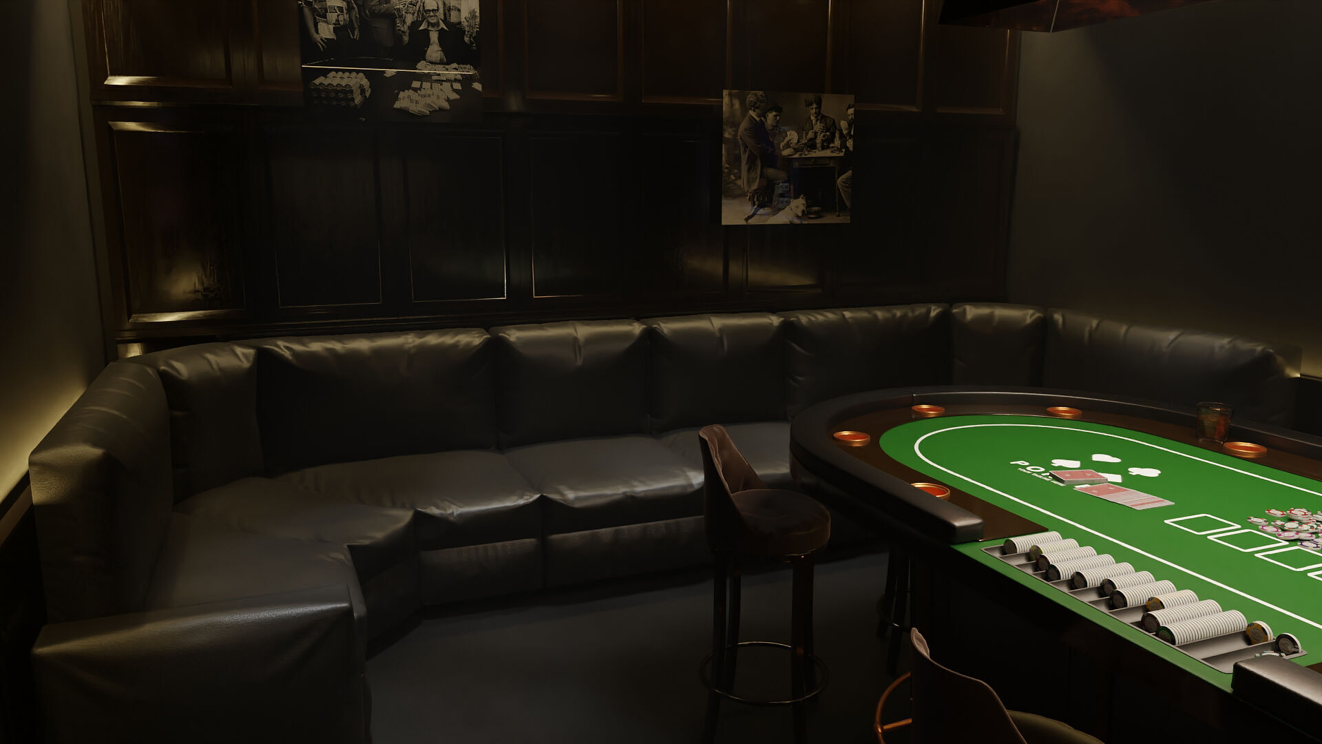 Poker Room 3D Set 3D model_3