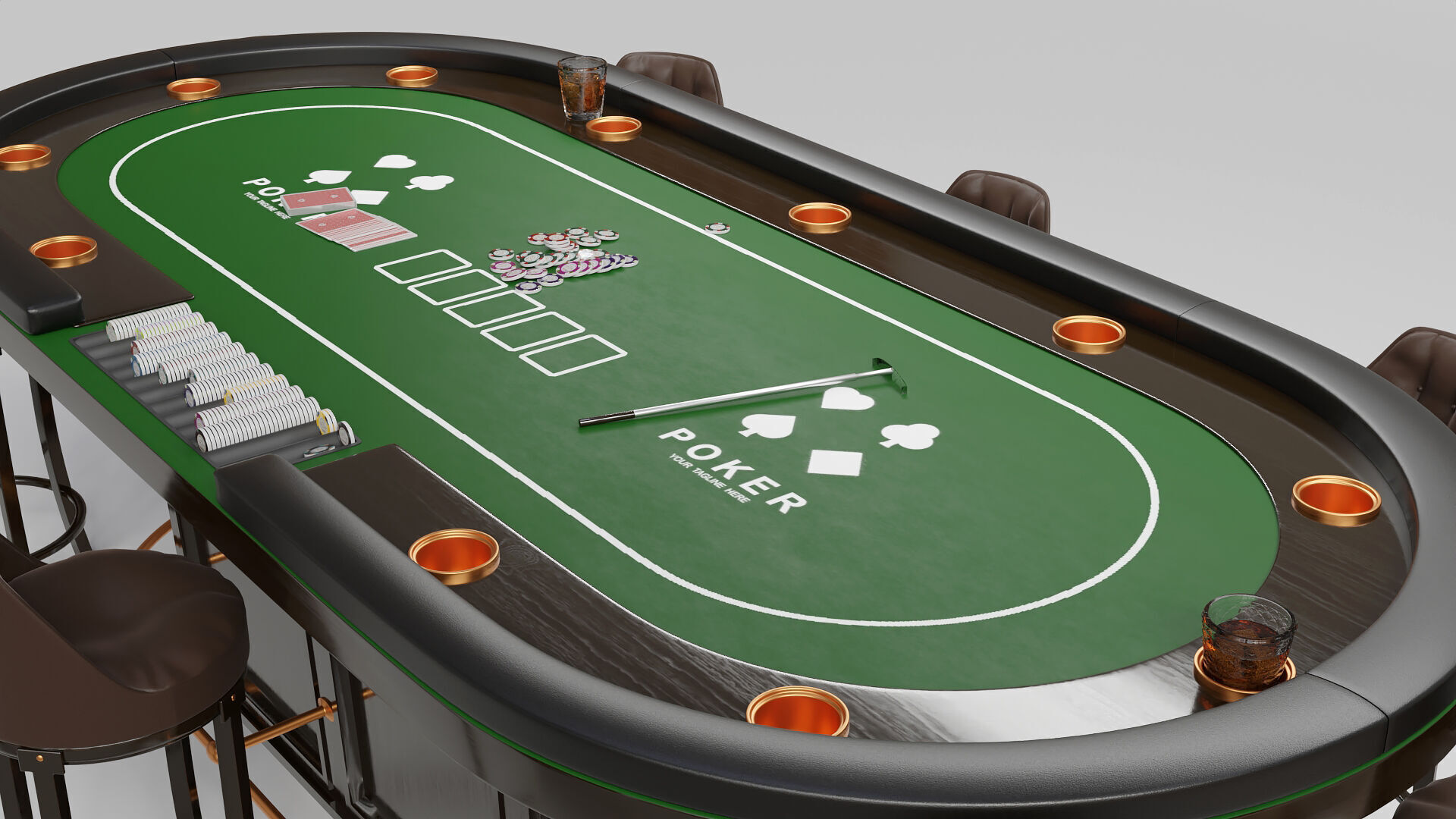 Poker Room 3D Set 3D model_23