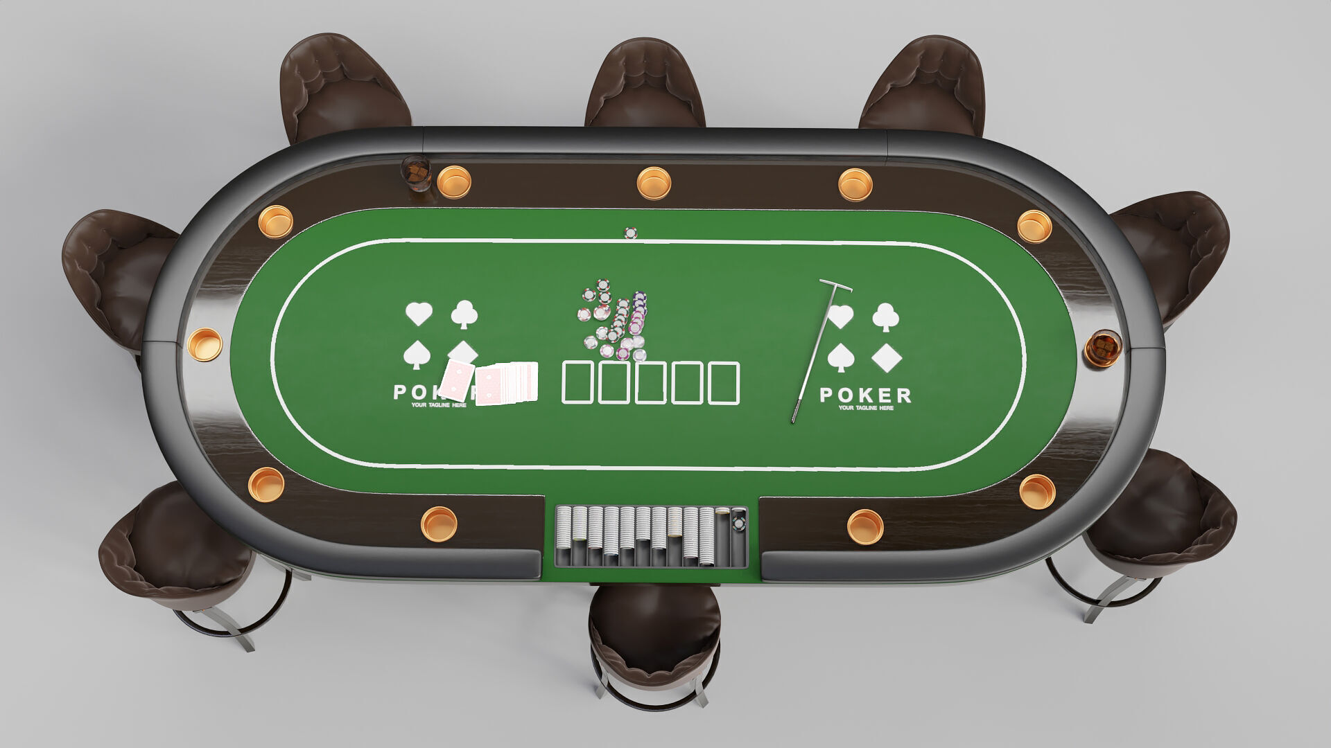 Poker Room 3D Set 3D model_17