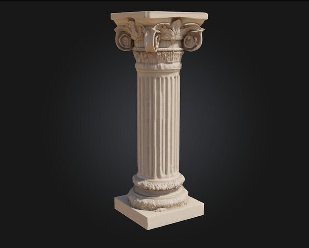 Corinthian Elegance  Classical Beauty in Architectural Detail 3D model 2