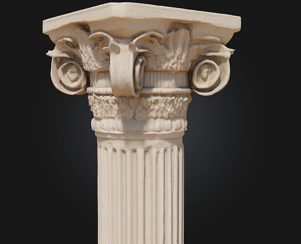 Corinthian Elegance  Classical Beauty in Architectural Detail 3D model 7