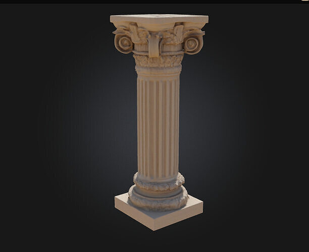Corinthian Elegance  Classical Beauty in Architectural Detail 3D model 4