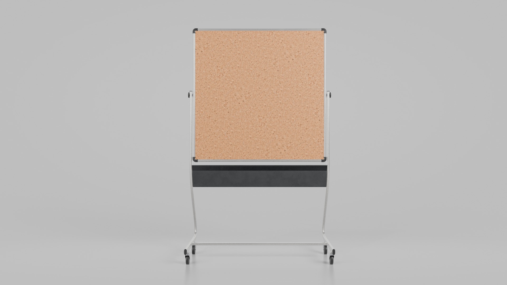 Compact Square Corkboard Trio - Customizable Pin Board Set 3D Model Collection_6